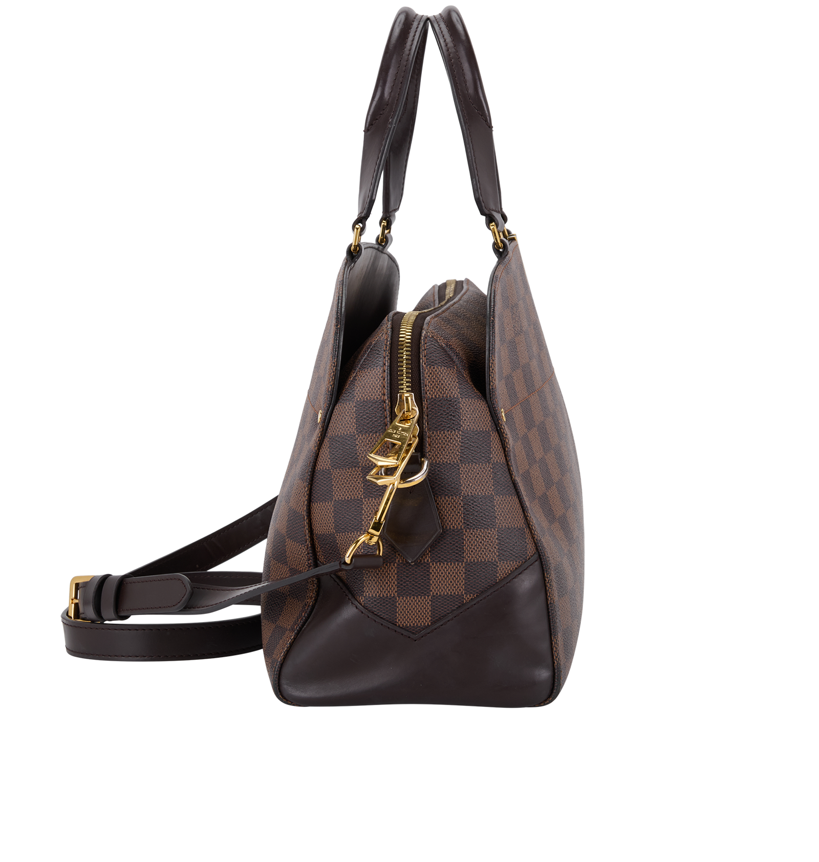 Kensington Bowling Bag, &pound;850, Handbags, Brown, Canvas, Side view